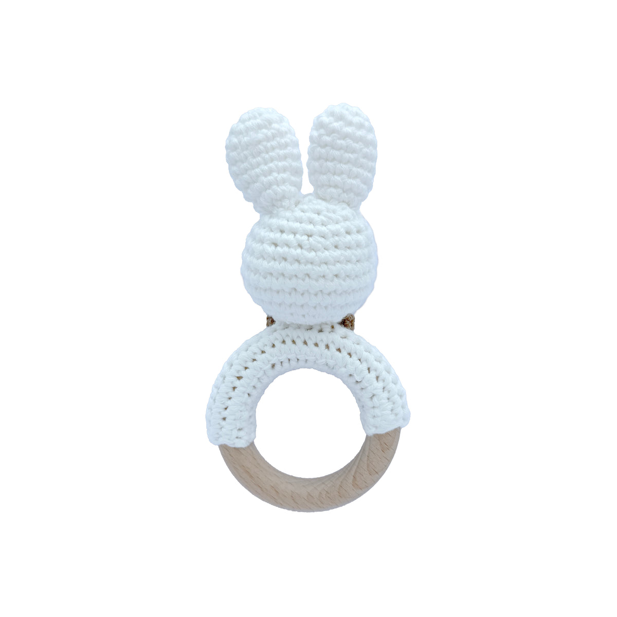Handmade Crochet Bunny Teething Rattle